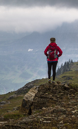 hiker in Glacier